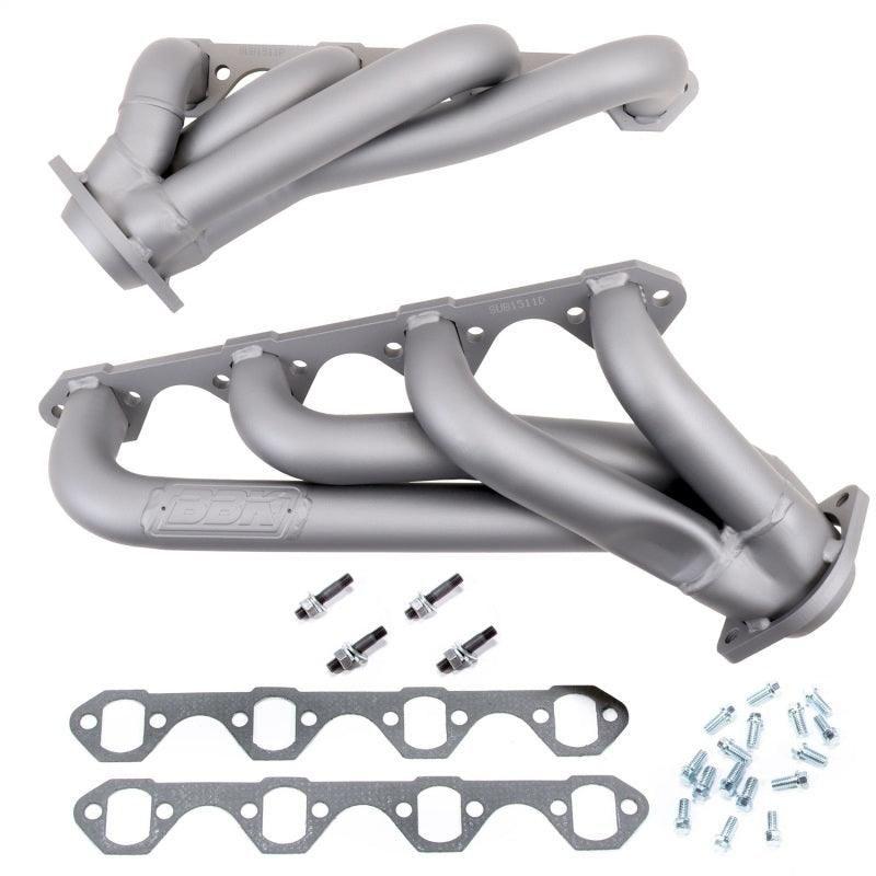 BBK 79-93 Mustang 351 Swap Shorty Unequal Length Exhaust Headers - 1-5/8 Titanium Ceramic-tuningsupply.com