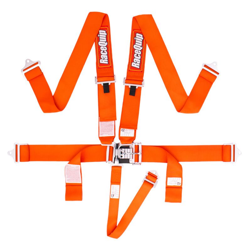 RaceQuip Orange L & L 5pt Seat Belt-tuningsupply.com