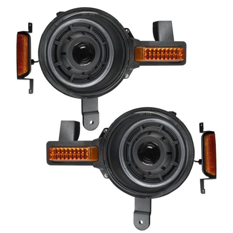 Oracle 2021+ Ford Bronco Oculus  Bi-LED Projector Headlights - Amber/White Switchback SEE WARRANTY-tuningsupply.com