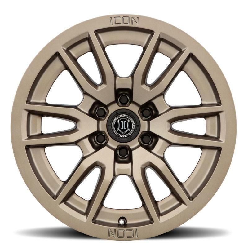 ICON Vector 6 17x8.5 6x5.5 0mm Offset 4.75in BS 106.1mm Bore Bronze Wheel-tuningsupply.com