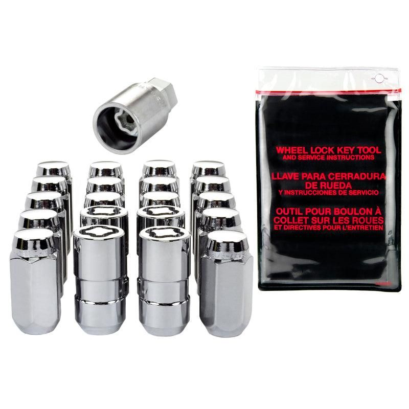 McGard 5 Lug Hex Install Kit w/Locks (Cone Seat Nut) M14X1.5 / 22mm Hex / 1.635in. Length - Chrome-tuningsupply.com