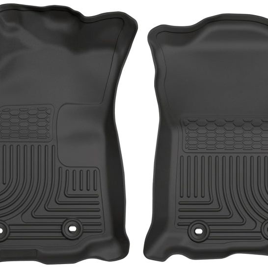 Husky Liners 2018 Toyota Tacoma Double Cab WeatherBeater Black Front Floor Liners-tuningsupply.com