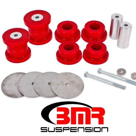 BMR 16-17 6th Gen Camaro Rear Cradle Bushing Kit (Polyurethane) - Red-tuningsupply.com