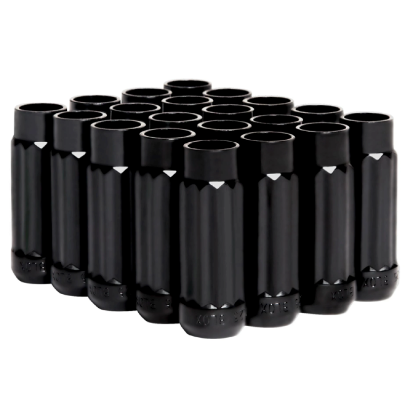 BLOX Racing 12-Sided P17 Tuner Lug Nuts 12x1.25 - Black Steel - Set of 20-tuningsupply.com