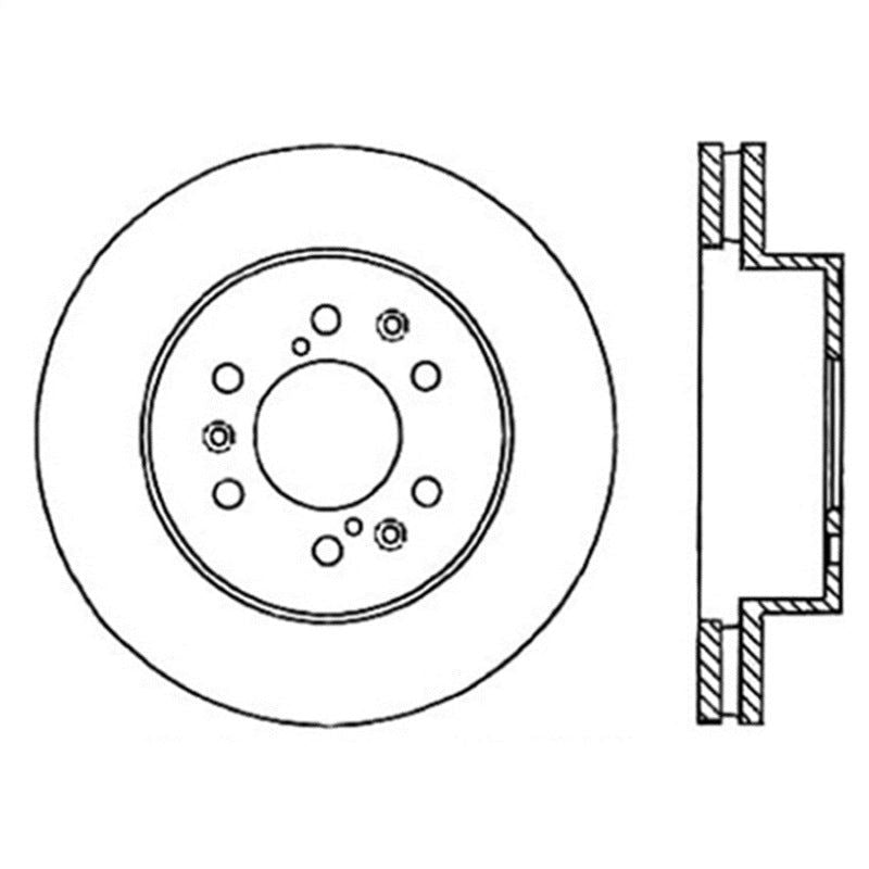 StopTech Power Slot 07 Chevrolet Tahoe Front Right Rotor-Brake Rotors - Slotted-Stoptech-STO126.66057SR-SMINKpower Performance Parts