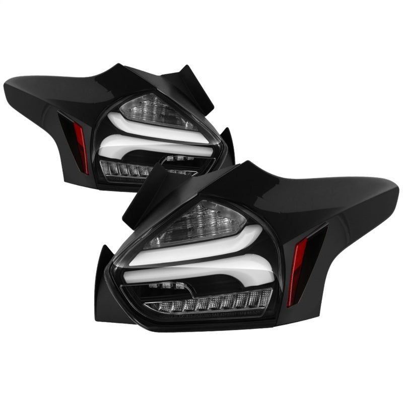 Spyder 15-17 Ford Focus Hatchback LED Tail Lights w/Indicator/Reverse - Black (ALT-YD-FF155D-LED-BK)-Tail Lights-SPYDER-SPY5085719-SMINKpower Performance Parts