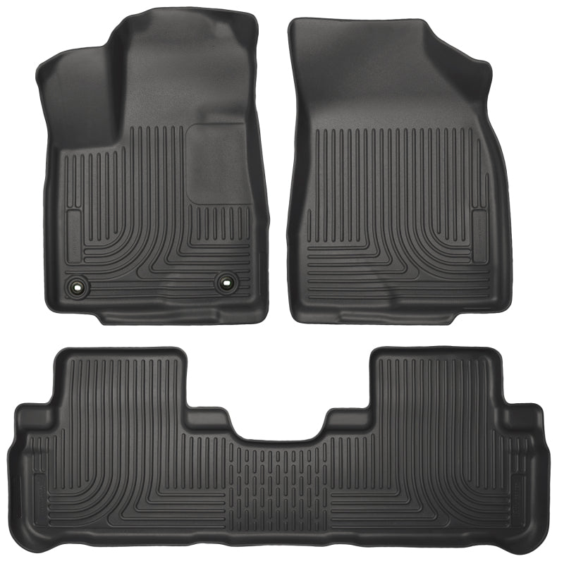 Husky Liners 14 Toyota Highlander Weatherbeater Black Front & 2nd Seat Floor Liners-tuningsupply.com