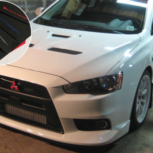 Rally Armor 08-17 Mitsubishi EVO X Black UR Mud Flap w/ Silver Logo-tuningsupply.com