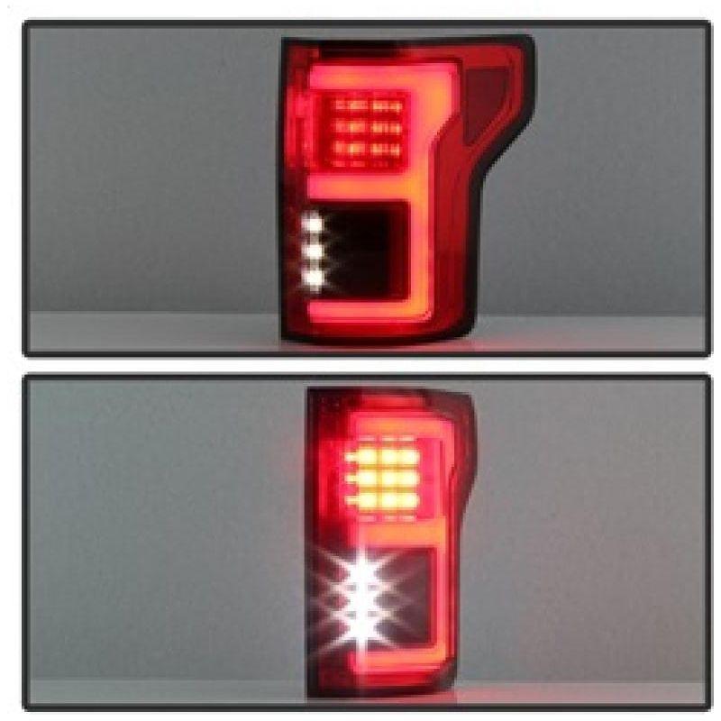 Spyder 15-18 Ford F-150 LED Tail Lights (w/Blind Spot) - Red Clear (ALT-YD-FF15015BS-LBLED-RC) - SMINKpower Performance Parts SPY5085320 SPYDER