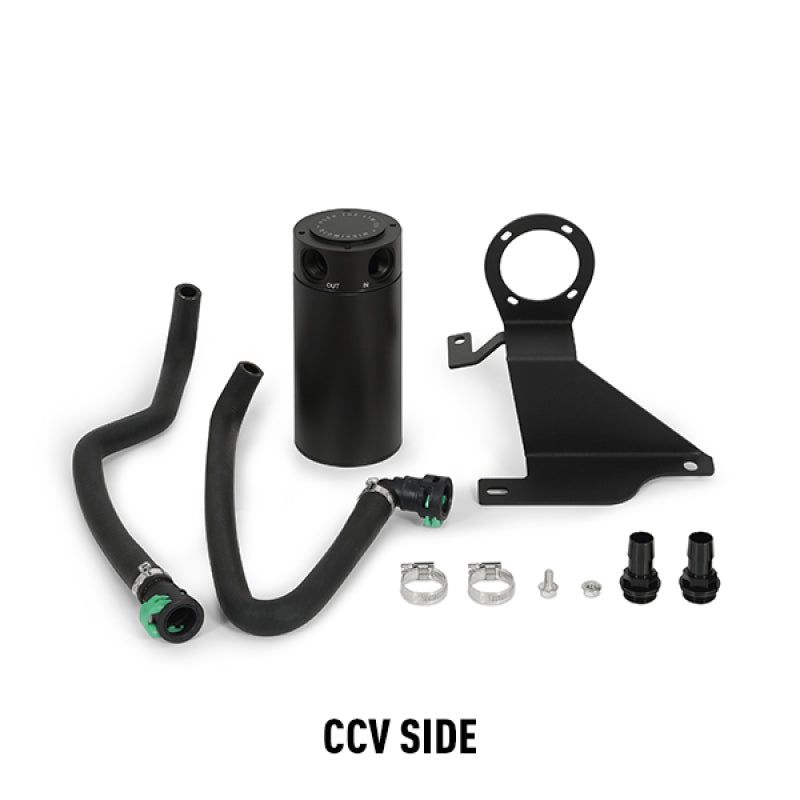 Mishimoto 11-14 Ford F-150 EcoBoost 3.5L Baffled Oil Catch Can Kit - Black-tuningsupply.com