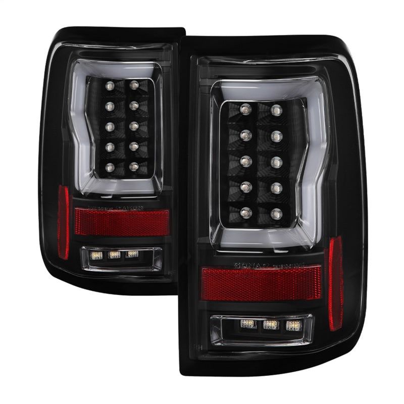 Spyder 04-08 Ford F-150 Projector Tail Lights - Light Bar DRL LED - Black ALT-YD-FF15004V2-LBLED-BK-Headlights-SPYDER-SPY5084170-SMINKpower Performance Parts