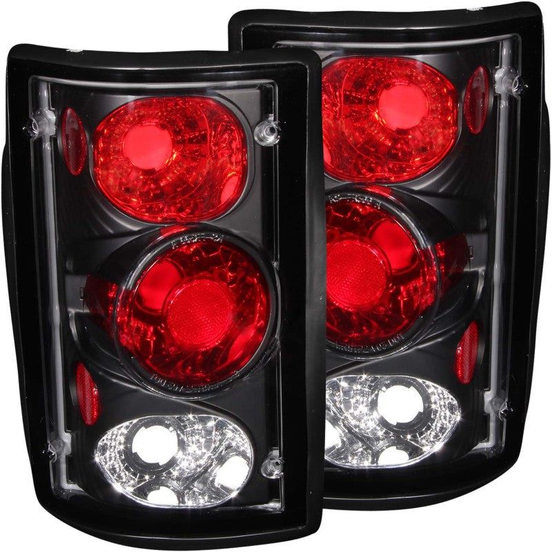 ANZO 2000-2005 Ford Excursion Taillights Black-tuningsupply.com