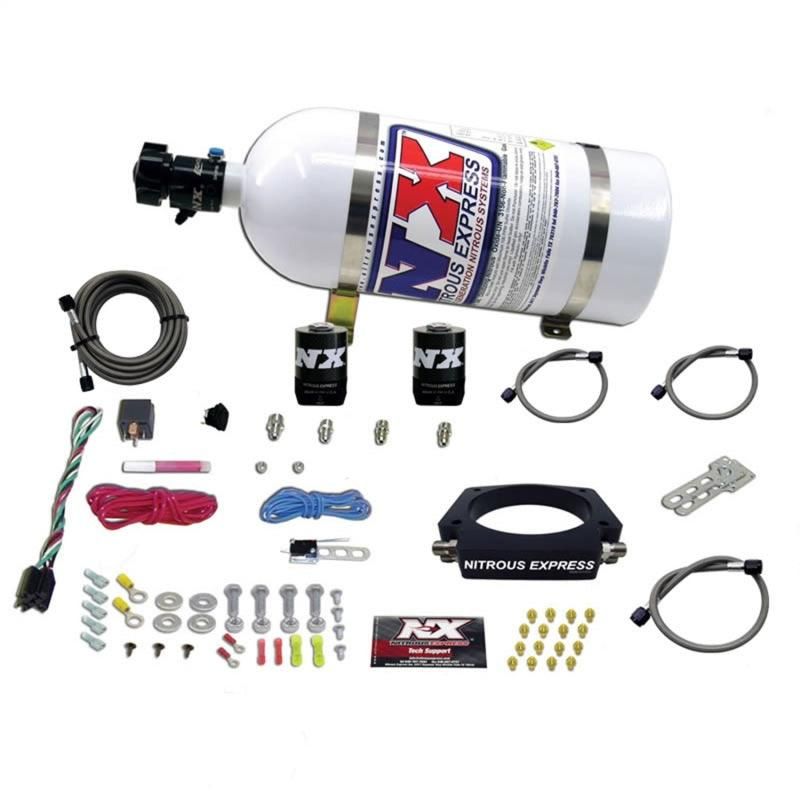 Nitrous Express GM LS 102mm Nitrous Plate Kit (50-400HP) w/10lb Bottle - SMINKpower Performance Parts NEX20933-10 Nitrous Express