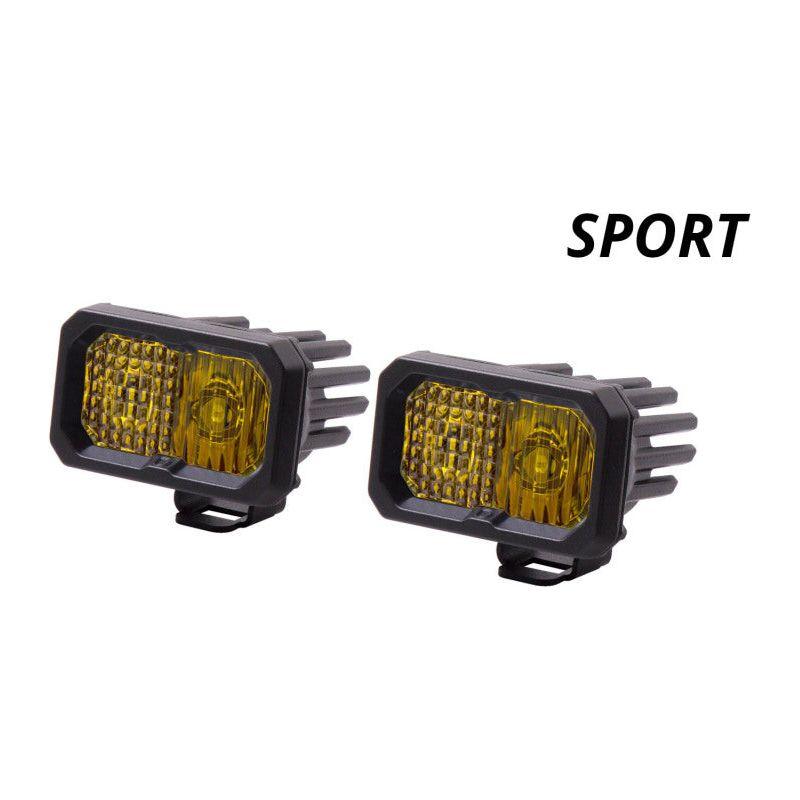 Diode Dynamics Stage Series 2 In LED Pod Sport - Yellow Combo Standard ABL (Pair)-tuningsupply.com