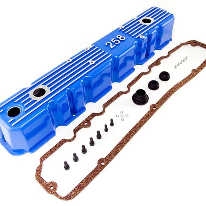 Omix Blue Aluminum Valve Cover 81-87 CJ & Wrangler-tuningsupply.com