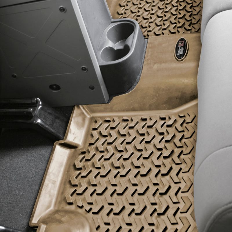 Rugged Ridge Floor Liner Rear Black 2007-2018 Jeep Wrangler Unlimited JK 4 Dr-Floor Mats - Rubber-Rugged Ridge-RUG12950.01-SMINKpower Performance Parts