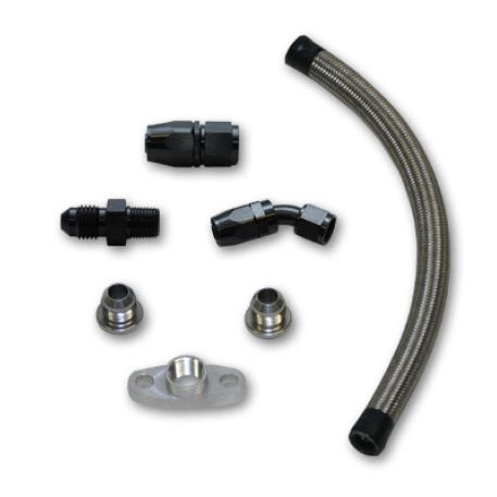 Vibrant Univ Top Mount Oil Drain Kit incl 20in Teflon lined S.S. hose Fitting-Oil Line Kits-Vibrant-VIB10282-SMINKpower Performance Parts