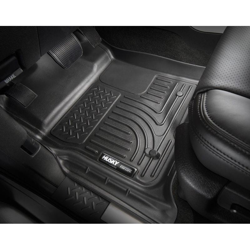 Husky Liners 2016 Toyota Prius Weatherbeater Black Front & 2nd Seat Floor Liners (Footwell Coverage)-tuningsupply.com