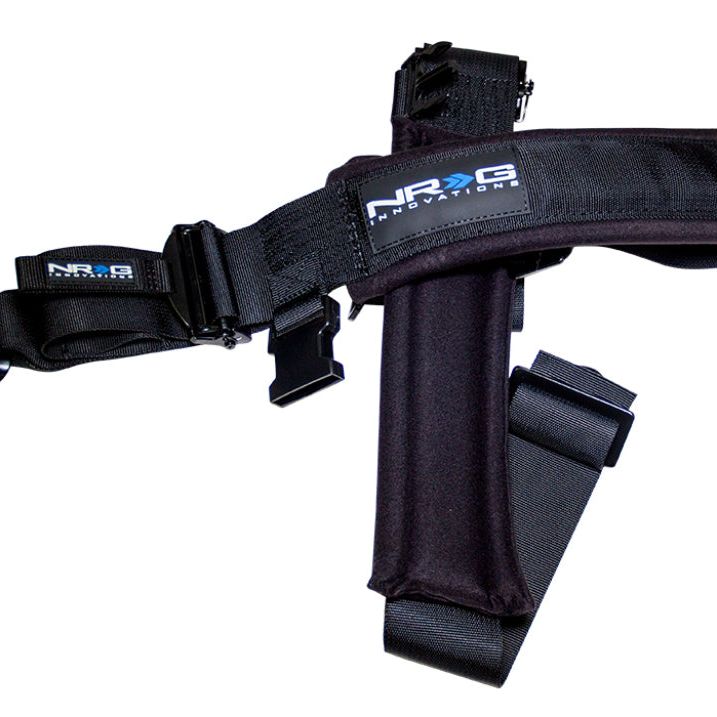 NRG SFI 16.1 5PT 3in. Seat Belt Harness / Latch Link - Black-Seat Belts & Harnesses-NRG-NRGSBH-5PCBK-SMINKpower Performance Parts