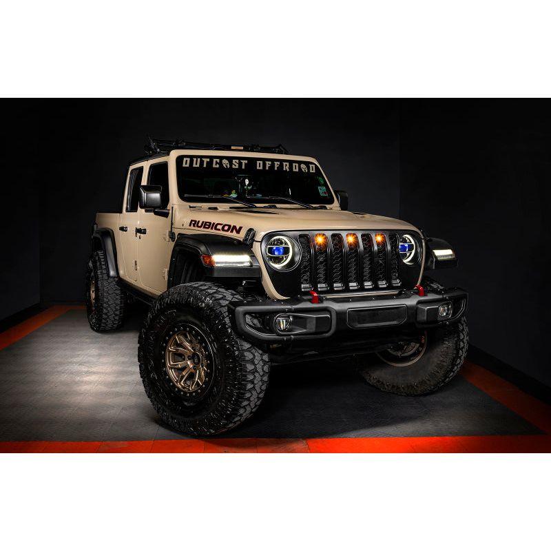 Oracle Pre-Runner Style LED Grille Kit for Jeep Gladiator JT - Amber SEE WARRANTY-tuningsupply.com