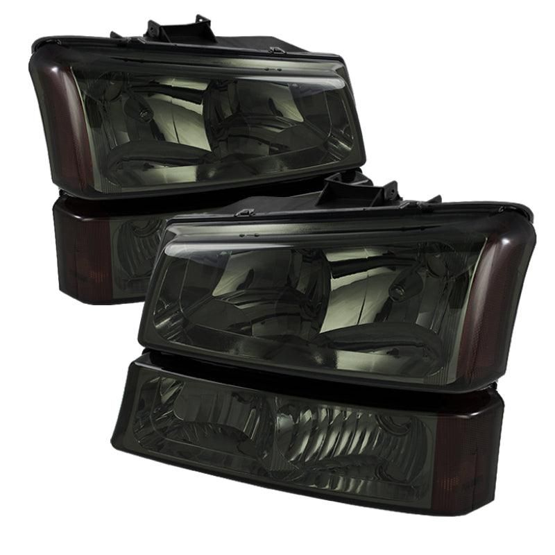 Xtune Chevy Silverado 2500HD 03-06 Crystal Headlights w/ Amber Lights Smoke HD-JH-CSIL03-AM-SM-SET - SMINKpower Performance Parts SPY5064523 SPYDER