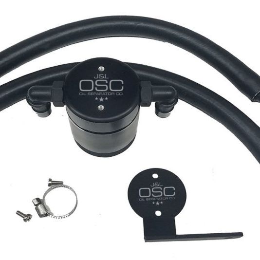 J&L 13-18 Ford Focus ST Front Oil Separator 3.0 - Black Anodized-tuningsupply.com