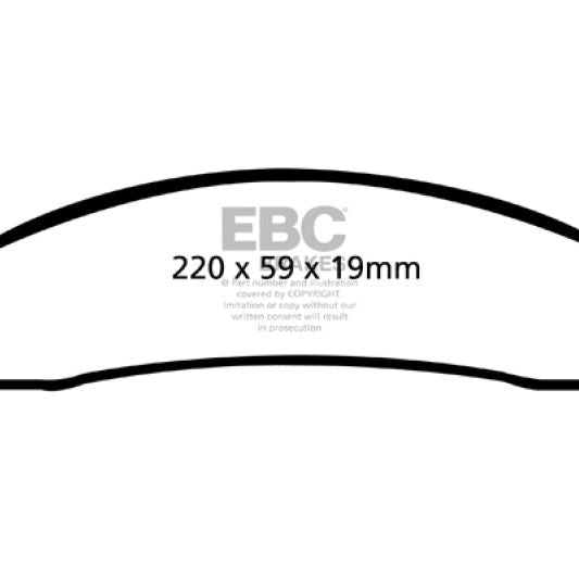 EBC 06-11 Dodge Ram 1500 Mega Cab 2WD Extra Duty Front Brake Pads-tuningsupply.com