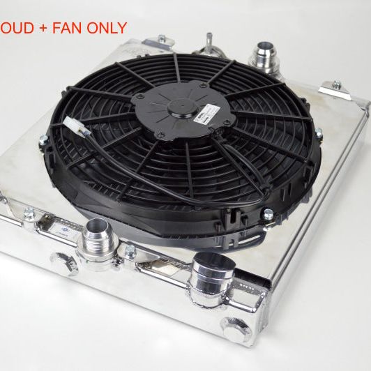 CSF 92-00 Honda Civic All-Aluminum Fan Shroud w/12in SPAL Fan-tuningsupply.com