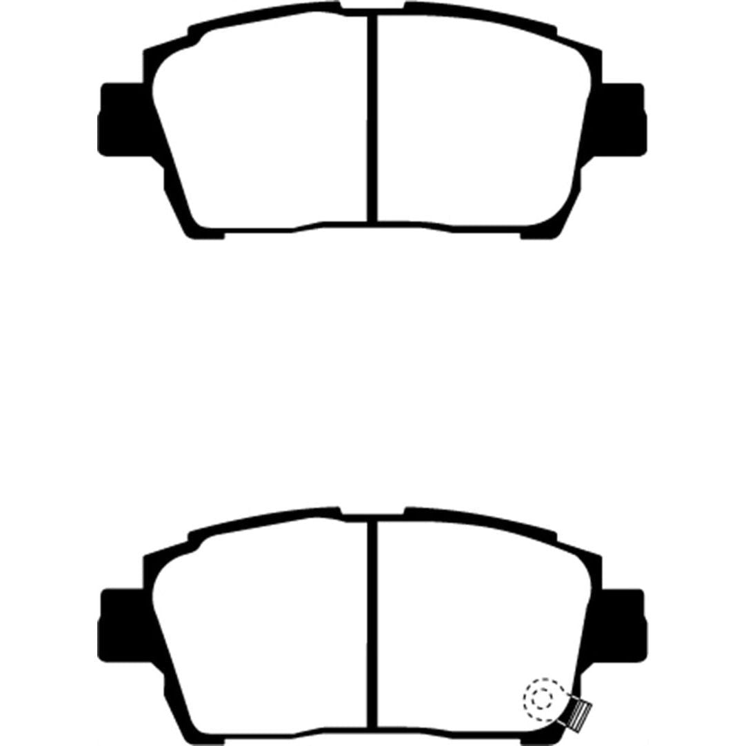 EBC 03-07 Scion XA 1.5 Yellowstuff Front Brake Pads-tuningsupply.com