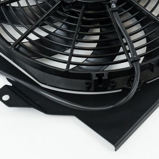 CSF 92-00 Honda Civic All-Aluminum Fan Shroud w/12in SPAL Fan - Black Finish-tuningsupply.com