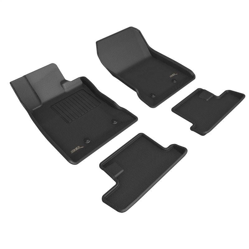 3D MAXpider 2022 Toyota GR86 Kagu 1st & 2nd Row Floor Mats - Black-tuningsupply.com