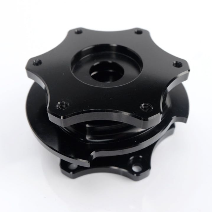 NRG Quick Release SFI SPEC 42.1 - Shiny Black Body / Shiny Black Ring-Quick Release Adapters-NRG-NRGSRK-R200BK-BK-SMINKpower Performance Parts