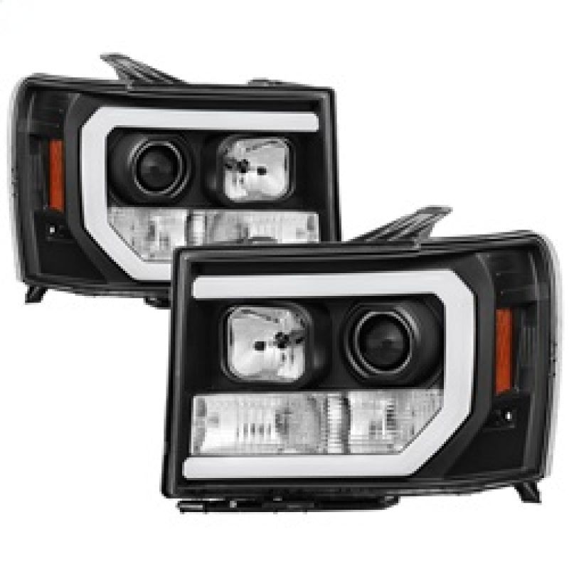 Spyder GMC Sierra 1500/2500/3500 07-13 V2 Projector Headlights- Black PRO-YD-GS07V2-LBDRL-BK-Headlights-SPYDER-SPY5083630-SMINKpower Performance Parts