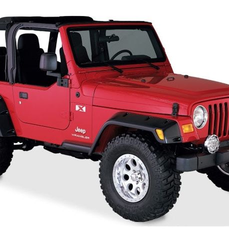 Bushwacker 97-06 Jeep TJ Max Pocket Style Flares 4pc - Black-tuningsupply.com