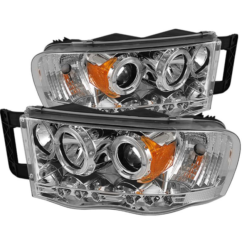 Spyder Dodge Ram 1500 02-05/Ram 2500 03-05 Projector Headlights LED Halo LED Chrm PRO-YD-DR02-HL-C-Headlights-SPYDER-SPY5009982-SMINKpower Performance Parts