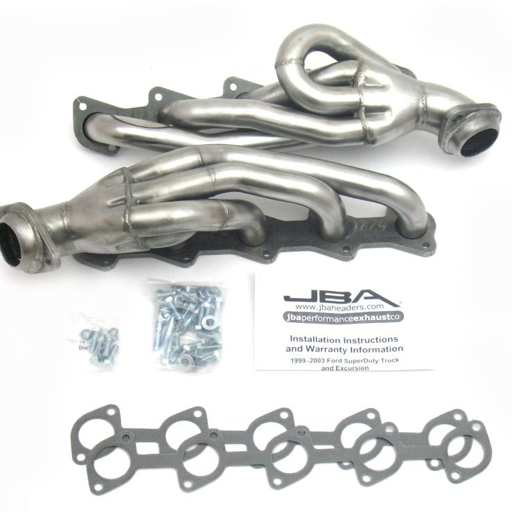 JBA 99-04 Ford Truck 6.8L 2V V10 w/o EGR 1-1/2in Primary Raw 409SS Cat4Ward Header-tuningsupply.com