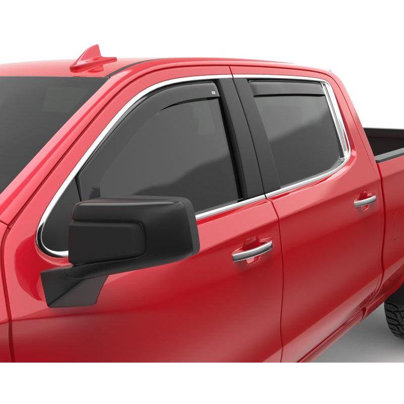 EGR 2019 Chevy 1500 Crew Cab In-Channel Window Visors - Dark Smoke-tuningsupply.com