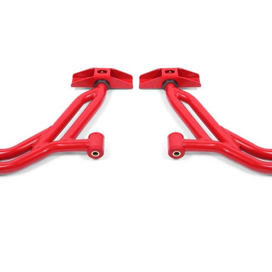 BMR Suspension 05-14 Ford Mustang Lower A-Arms - Red - Non-Adjustable-tuningsupply.com