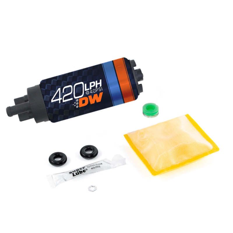 Deatschwerks DW420 Series 420lph In-Tank Fuel Pump w/ Install Kit For Eclipse (Turbo AWD) 95-98-tuningsupply.com