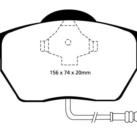 EBC 99-06 Audi TT 1.8 Turbo Yellowstuff Front Brake Pads-tuningsupply.com