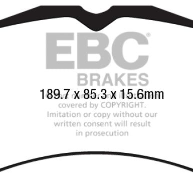 EBC 15+ Ford Mustang 5.0 Performance Pkg Yellowstuff Front Brake Pads-tuningsupply.com