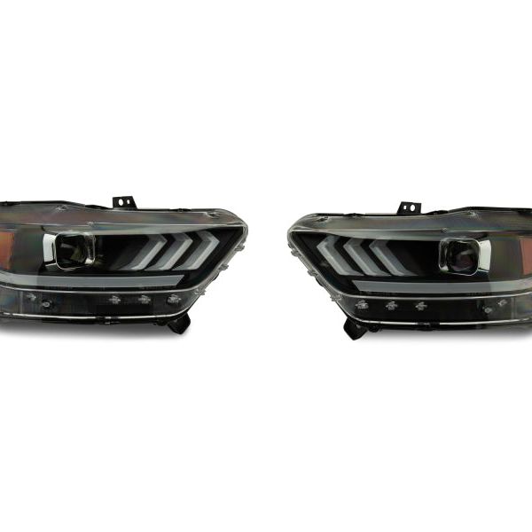 Raxiom 15-17 Ford Mustang Projector Headlights OEM HID Bulbs- Black Housing (Clear Lens) - SMINKpower Performance Parts RAX407055 Raxiom