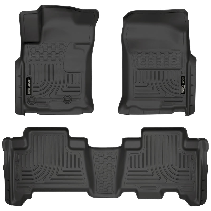 Husky Liners 10-12 Toyota 4Runner/Lexus GX460 WeatherBeater Combo Black Floor Liners-tuningsupply.com