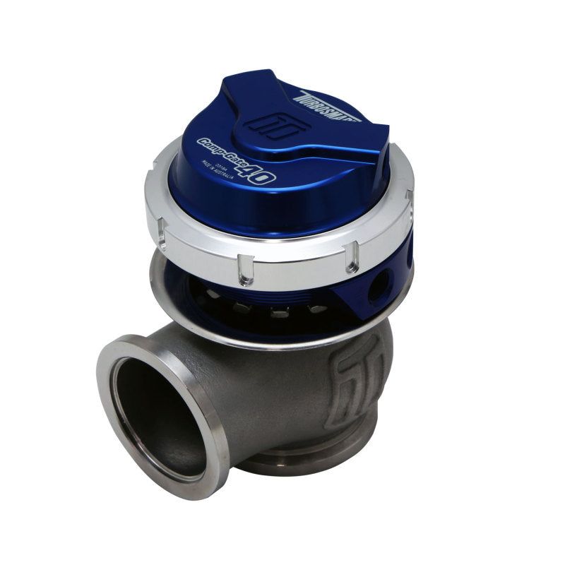 Turbosmart WG40 Gen V Comp-Gate 40mm - 14 PSI Blue-Wastegates-Turbosmart-TURTS-0552-1011-SMINKpower Performance Parts