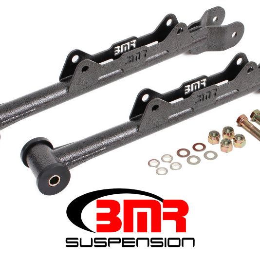 BMR 10-15 5th Gen Camaro Chrome Moly Non-Adj. Rear Lower Control Arms (Delrin) - Black Hammertone-tuningsupply.com