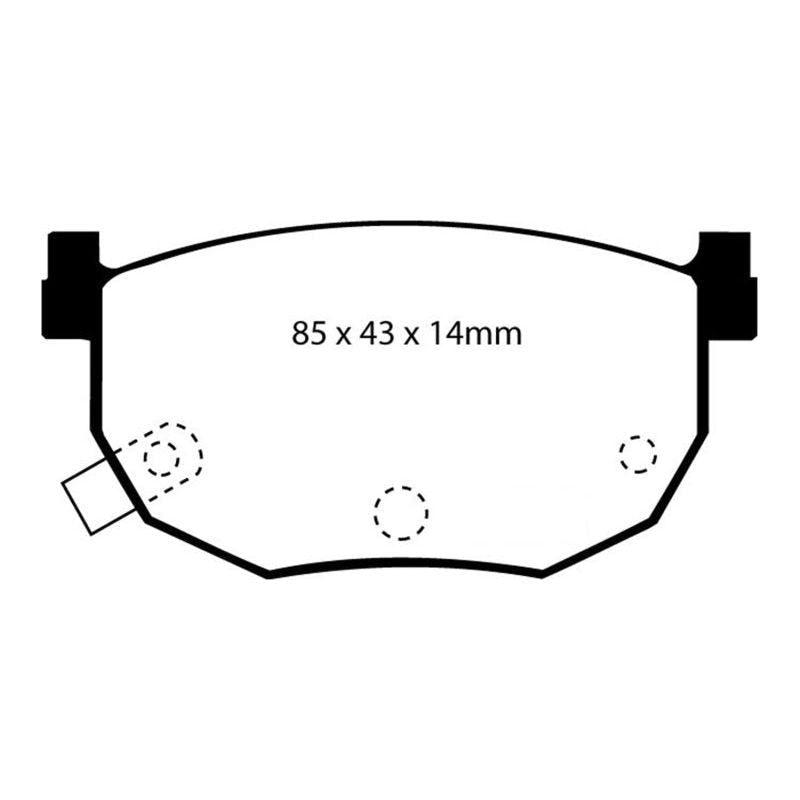 EBC 99-01 Hyundai Elantra 2.0 Redstuff Rear Brake Pads-tuningsupply.com