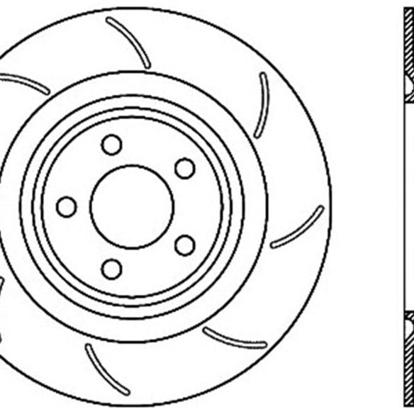 StopTech SportStop 06-09 Chrysler SRT-8 Rear Left Drilled & Slotted Rotor-Brake Rotors - Slot & Drilled-Stoptech-STO127.63064L-SMINKpower Performance Parts