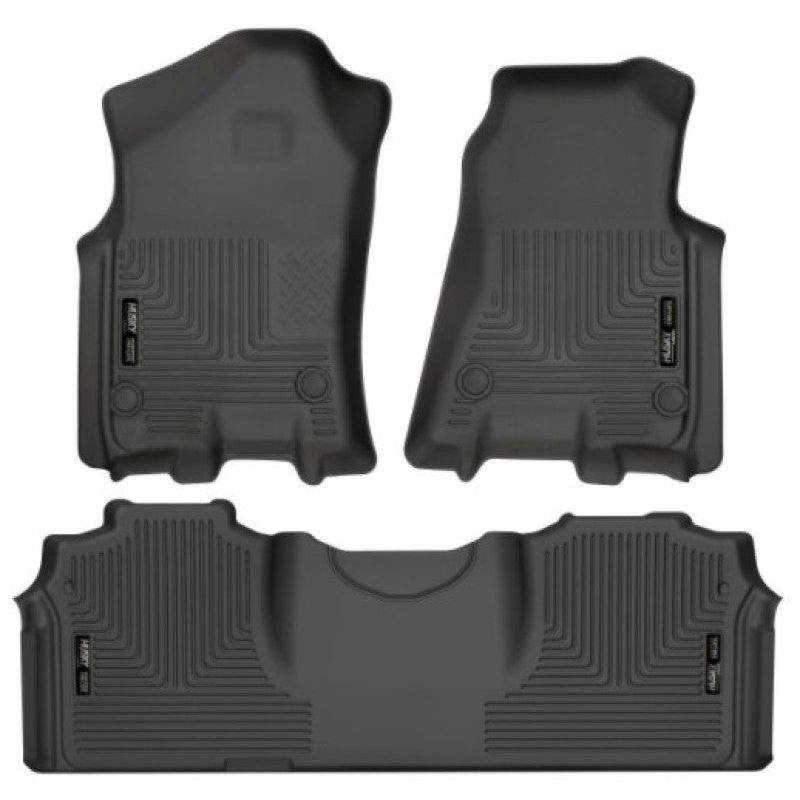 Husky Liners 19-21 RAM 2500/3500 Mega Cab Weatherbeater Front and 2nd Seat Floor Liners - Black-tuningsupply.com