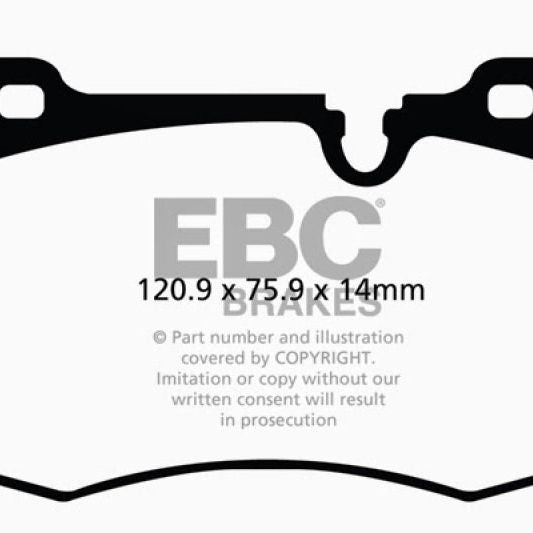 

EBC DP41854R - EBCDP41854R - EBC 09-14 Mini Hardtop 1.6 Turbo J.C Works Yellowstuff Front Brake Pads - Shipped in Europe - Tuningsupply.com
