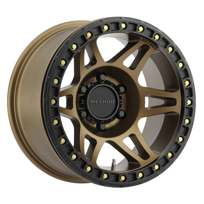 Method MR106 Beadlock 17x9 -44mm Offset 6x5.5 108mm CB Method Bronze w/BH-H24125 Wheel-tuningsupply.com